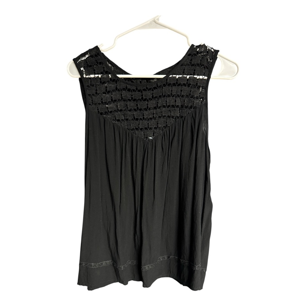 Old‎ Navy Black Lace Detail Tank Top